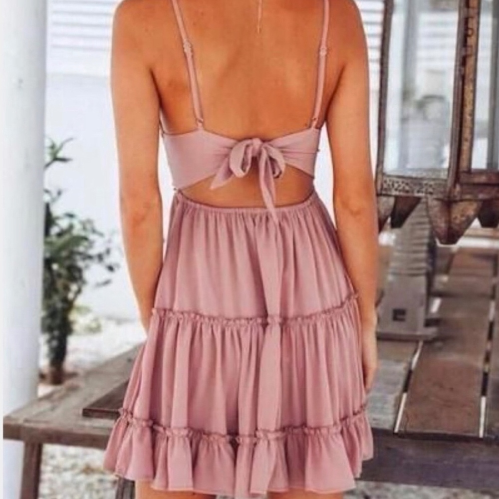 SARAH Cami Dress - PINK - Picture 5 of 5